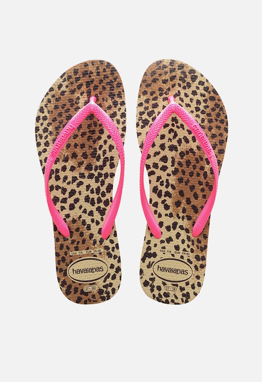 Havaianas - Kids slim animals - sand grey & pink