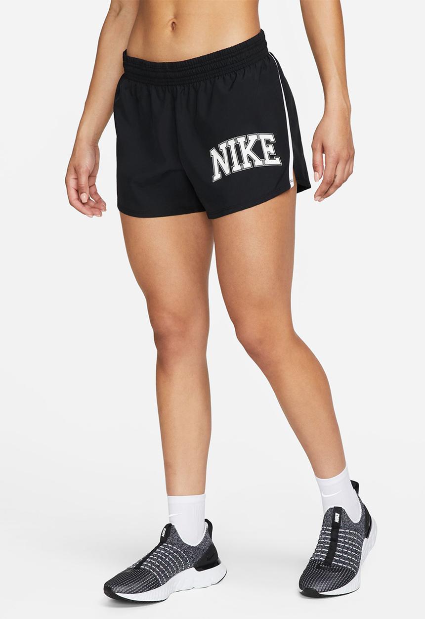Nike - W nike dri-fit swoosh run 10k short - black & white