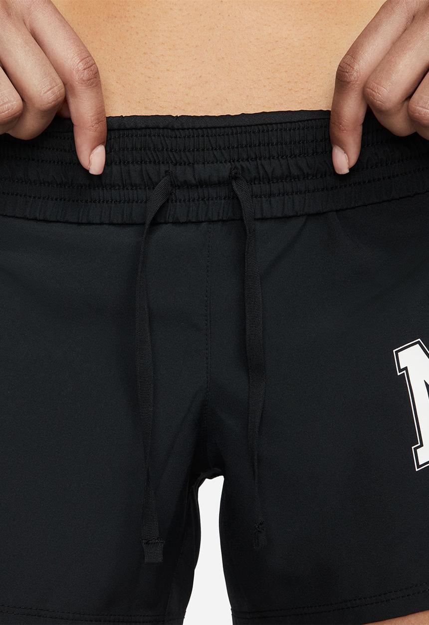 Nike - W nike dri-fit swoosh run 10k short - black & white