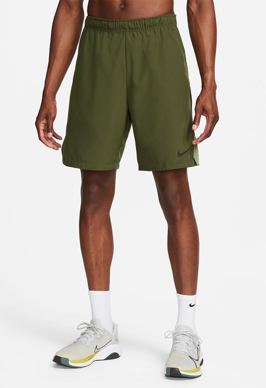 Nike - Dri-FIT Flex  9 " woven training short - rough green/alligator/black