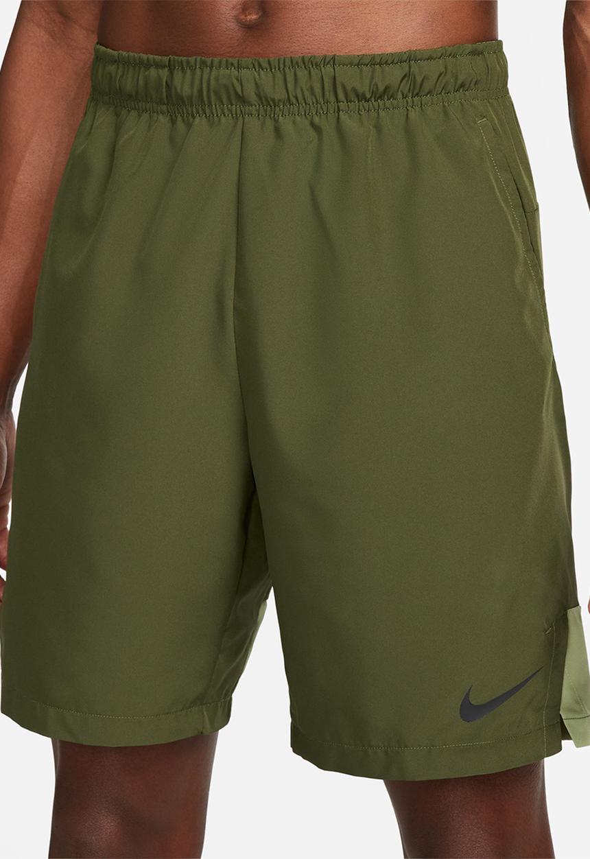 Nike - Dri-FIT Flex  9 " woven training short - rough green/alligator/black