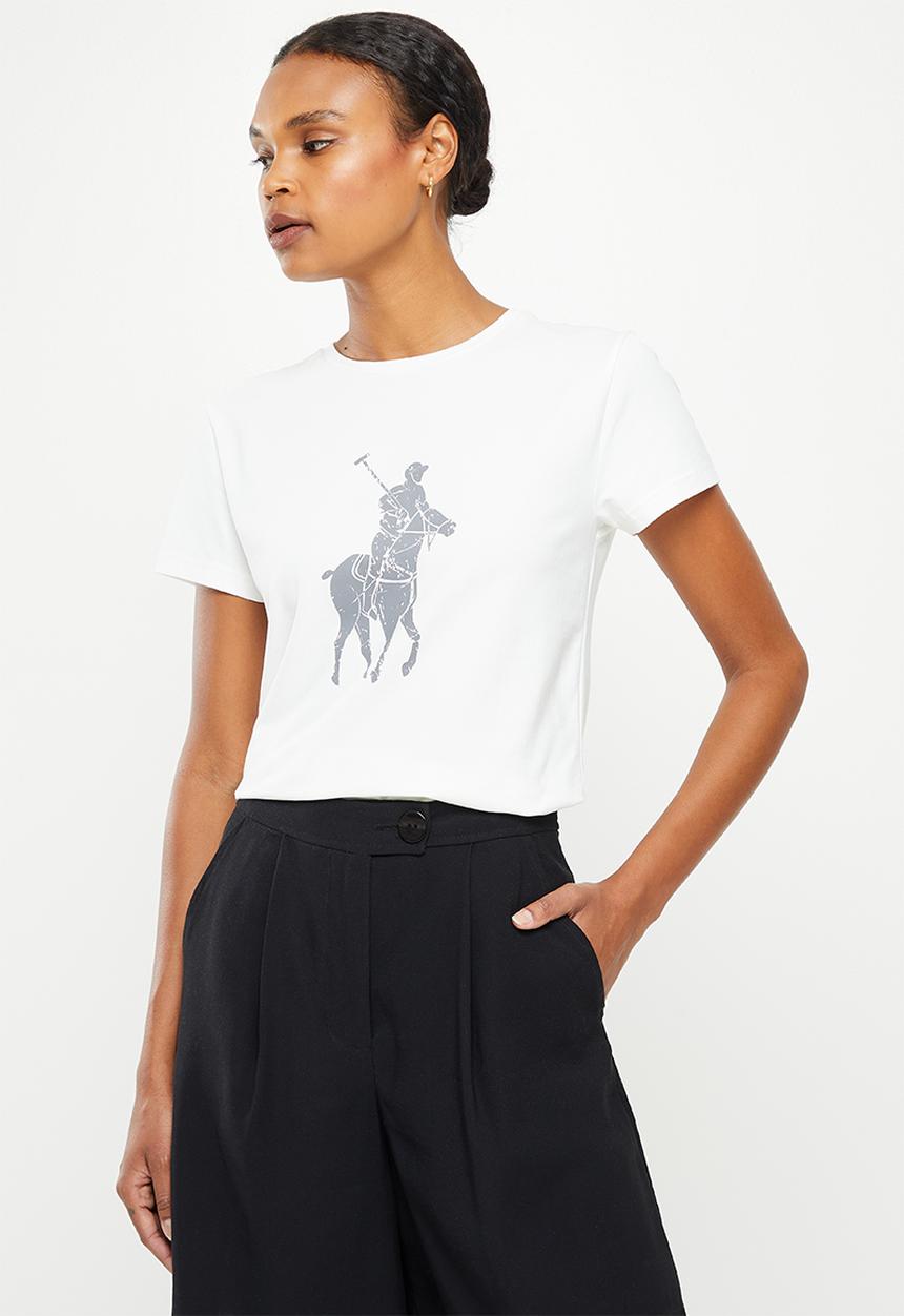 POLO - Allie short sleeve pony T-shirt - ecru
