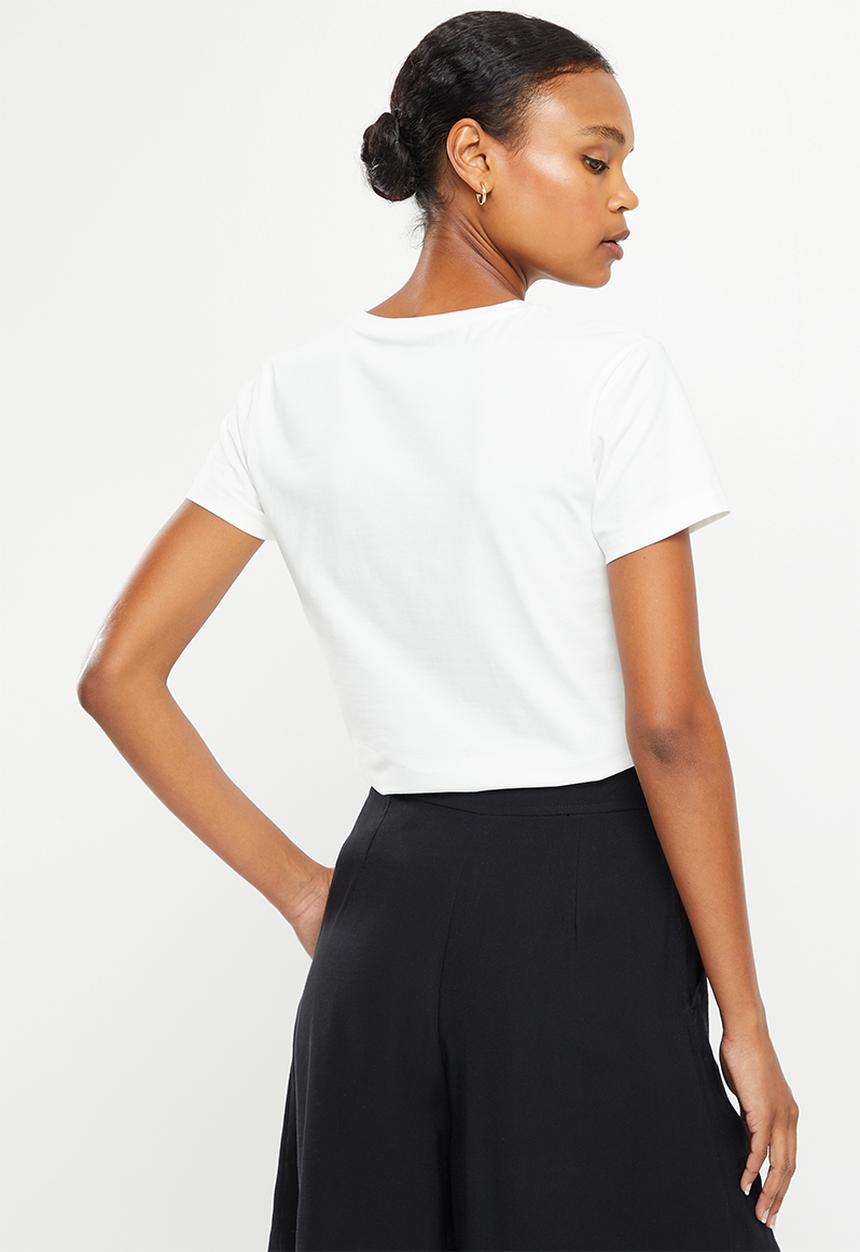POLO - Allie short sleeve pony T-shirt - ecru