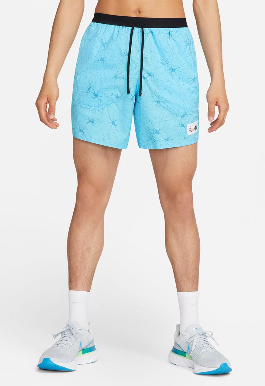 Nike - Stride D.Y.E.  7" running shorts - blue chill/lt crimson