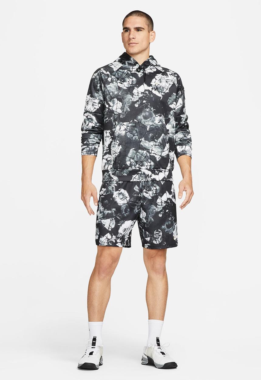 Nike - Dri-FIT Knit 6.0 Allover print training shorts  - black/coconut milk