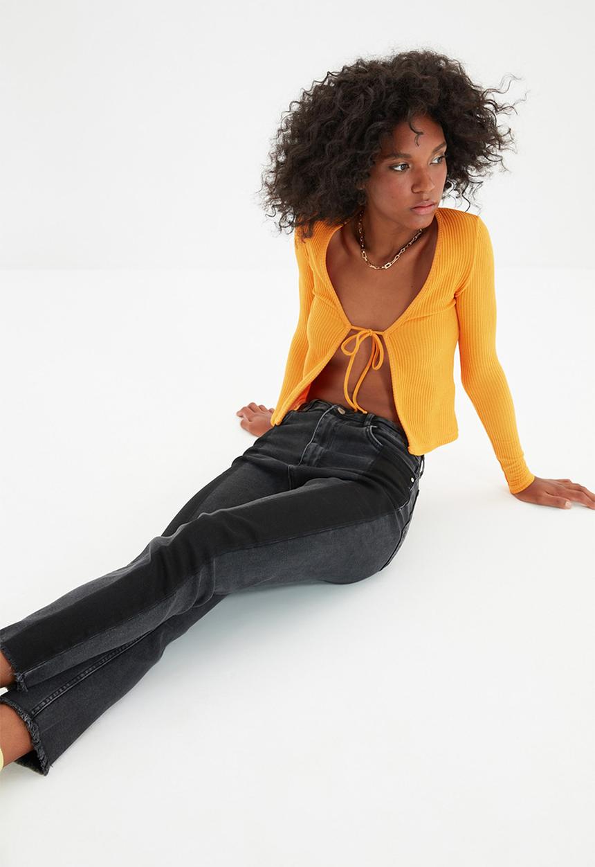 Trendyol - High waist two toned skinny jeans - black