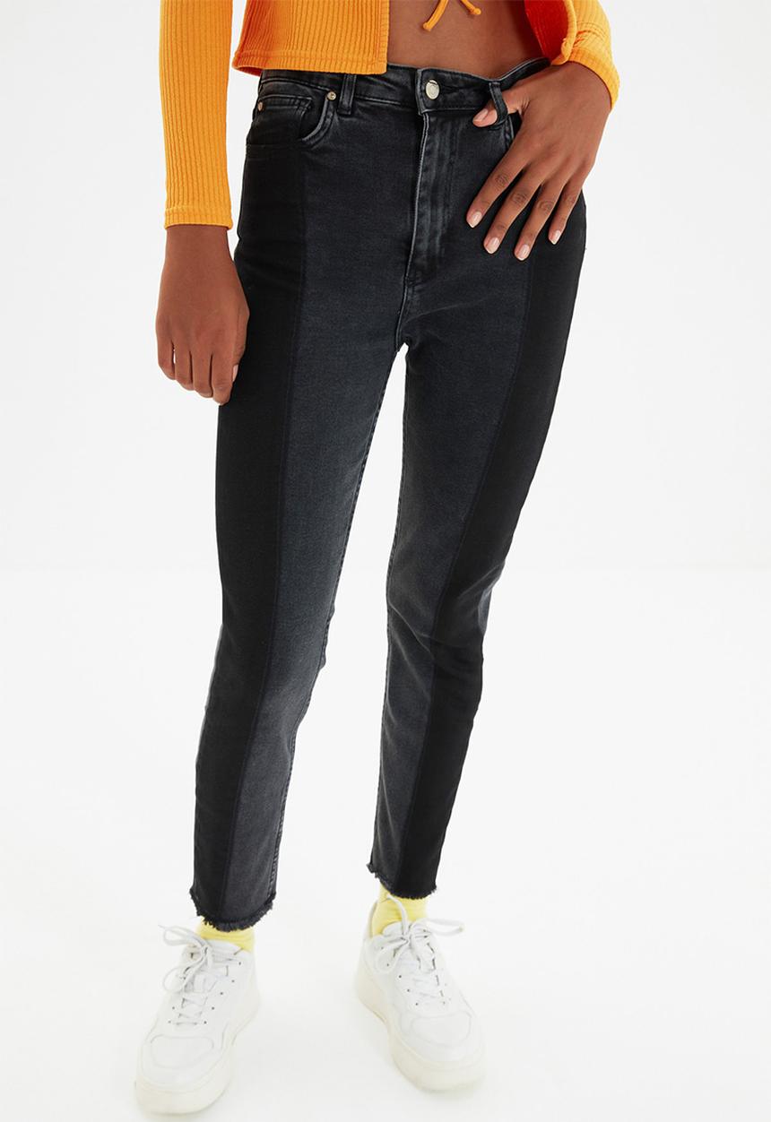 Trendyol - High waist two toned skinny jeans - black