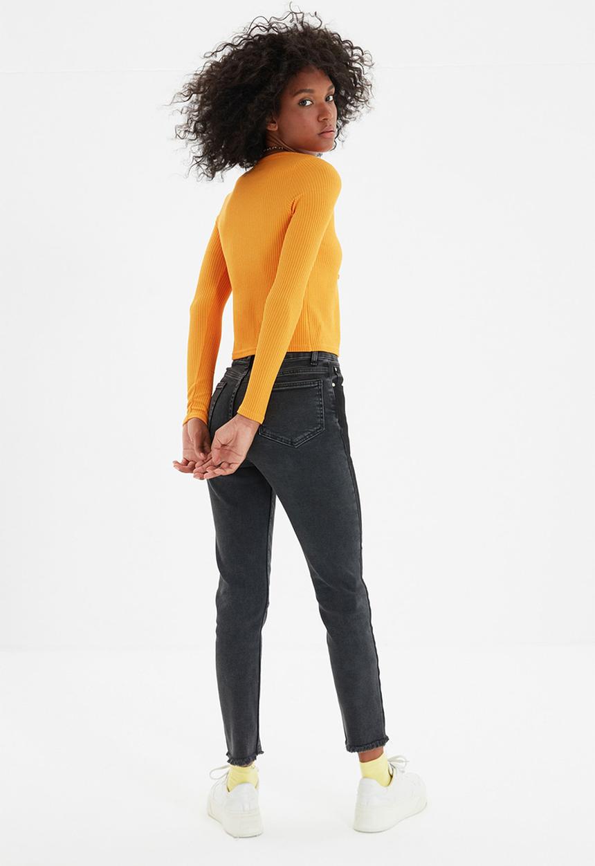 Trendyol - High waist two toned skinny jeans - black