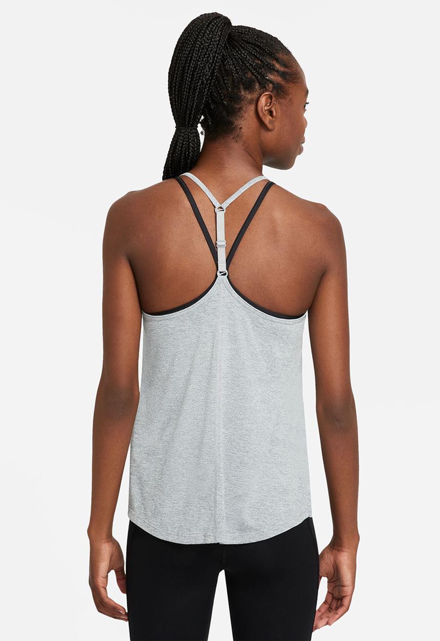 Nike - W nike one dri-fit elstka std tank - particle grey heather & black