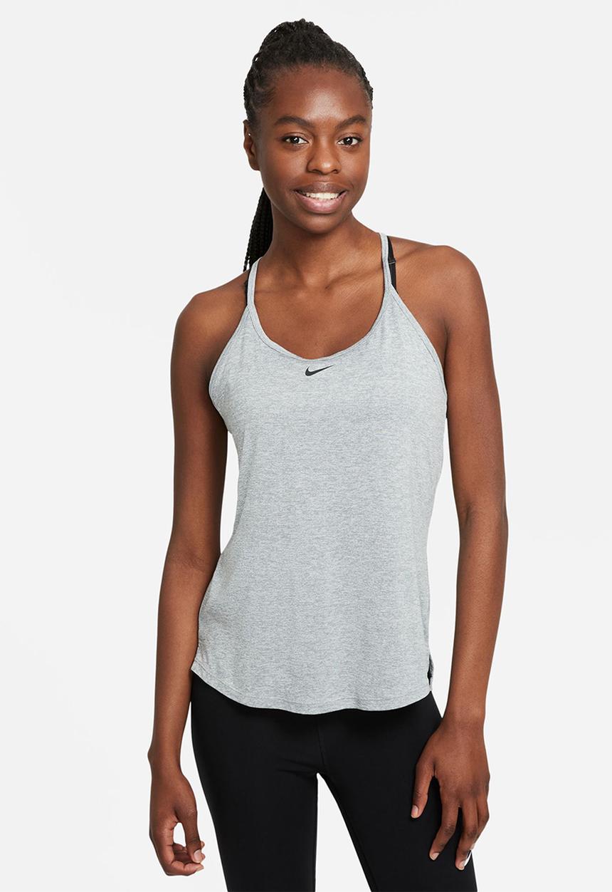 Nike - W nike one dri-fit elstka std tank - particle grey heather & black