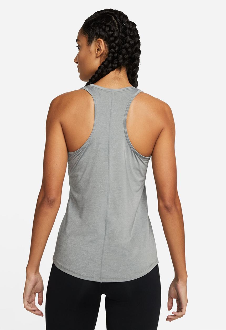 Nike - W nike one dri-fit slim tank - particle grey heather & black