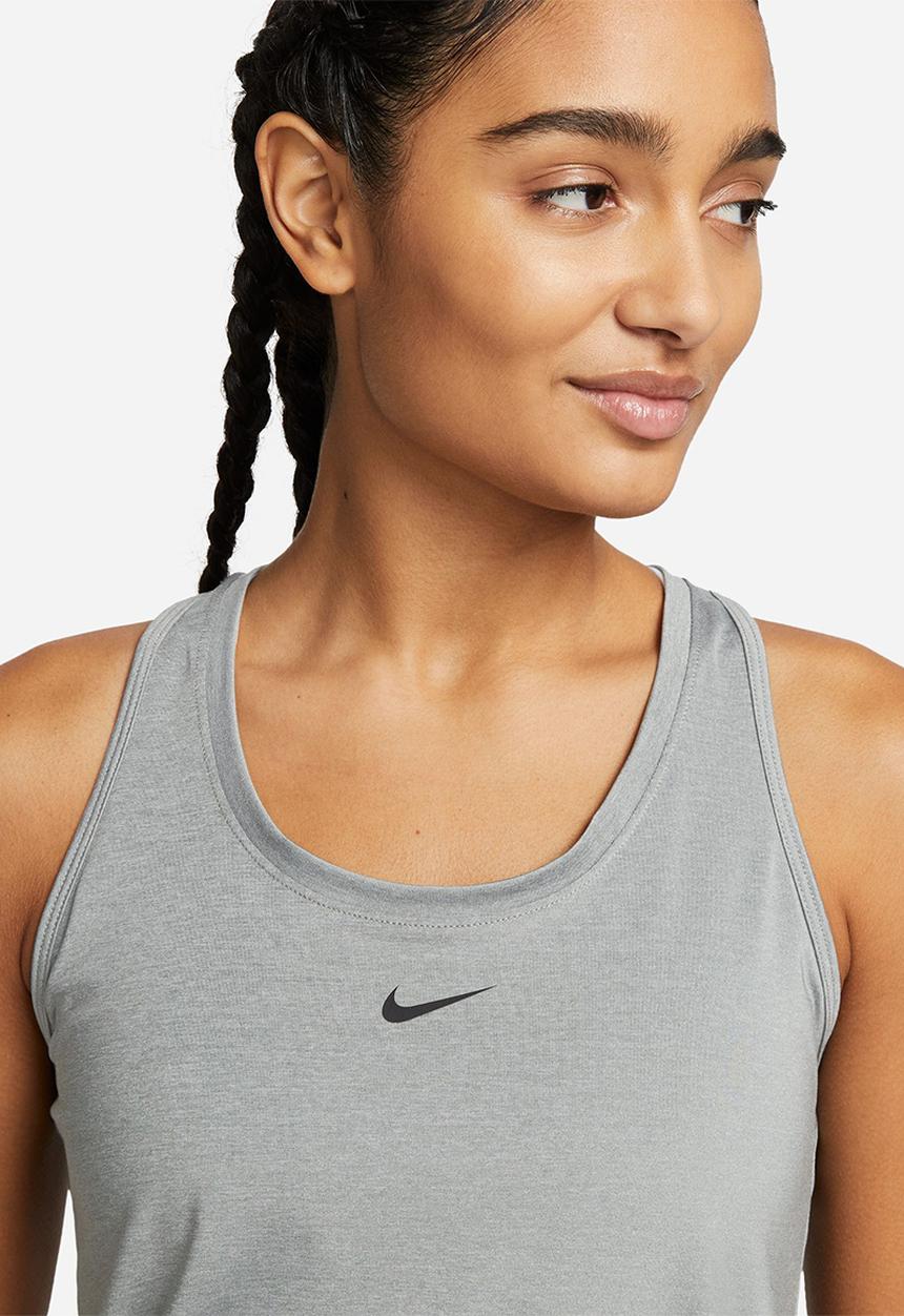 Nike - W nike one dri-fit slim tank - particle grey heather & black