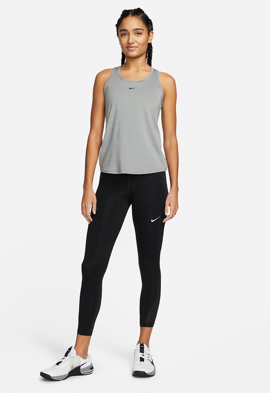 Nike - W nike one dri-fit slim tank - particle grey heather & black