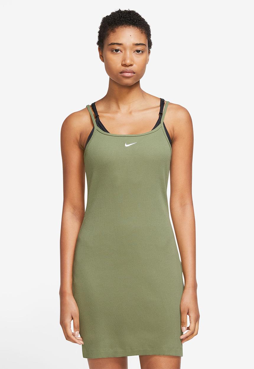 Nike - W nsw essntl rib dress bycn - alligator & white