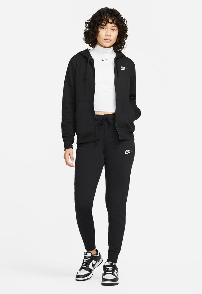 Nike - W nsw club flc mr pant tight - black & white