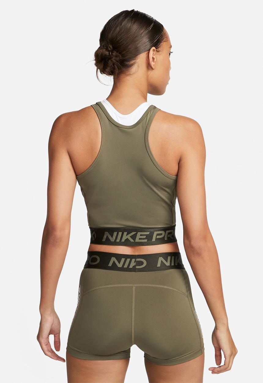 Nike - W np df crp gx tank - medium olive, sequoia & white