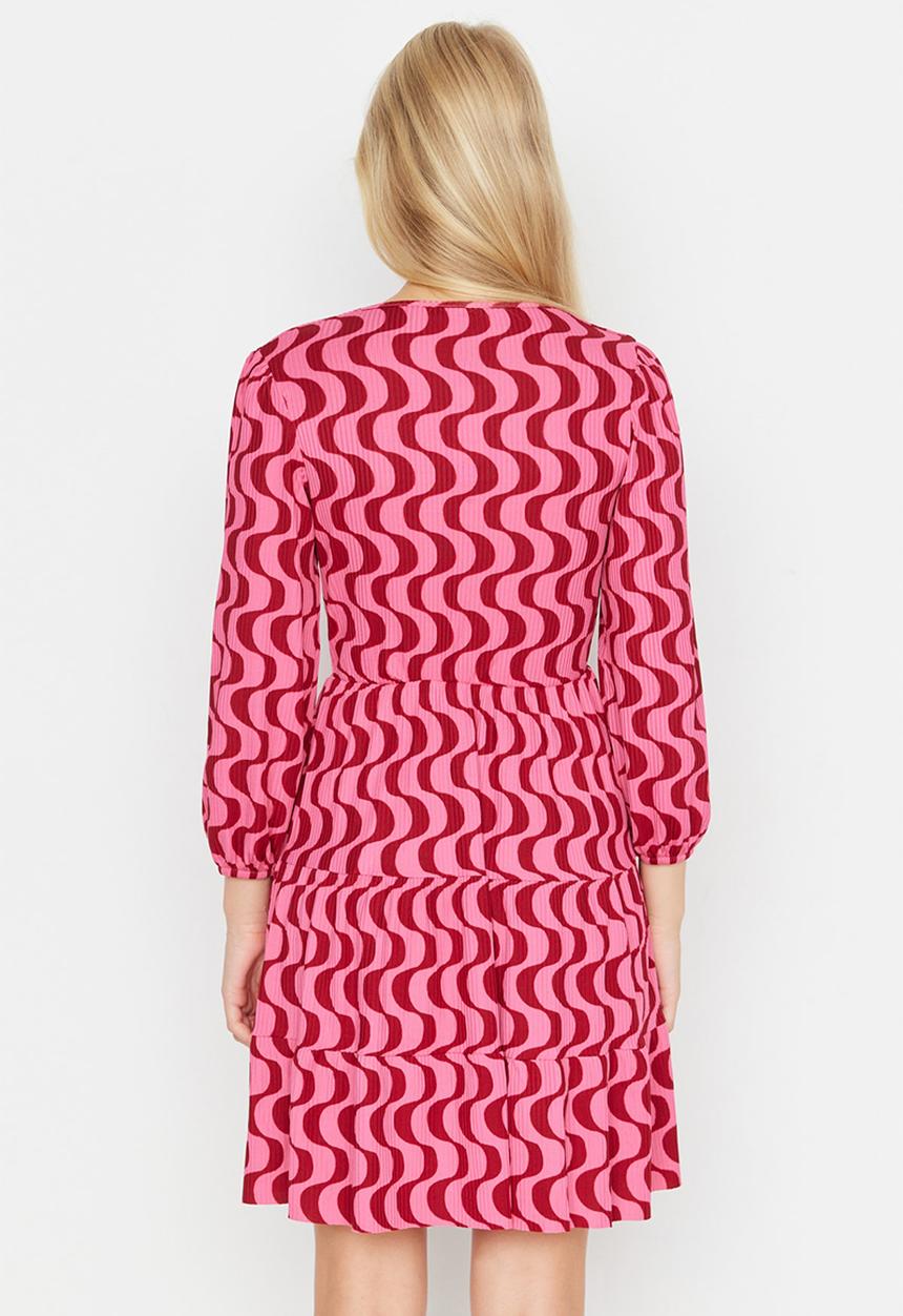 Trendyol - Print wrap dress - plum