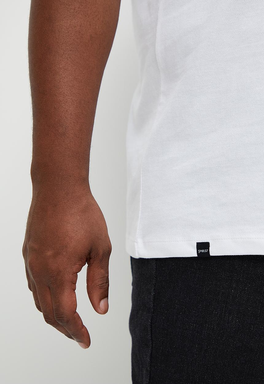 Superbalist - Pique plus slim fit - white