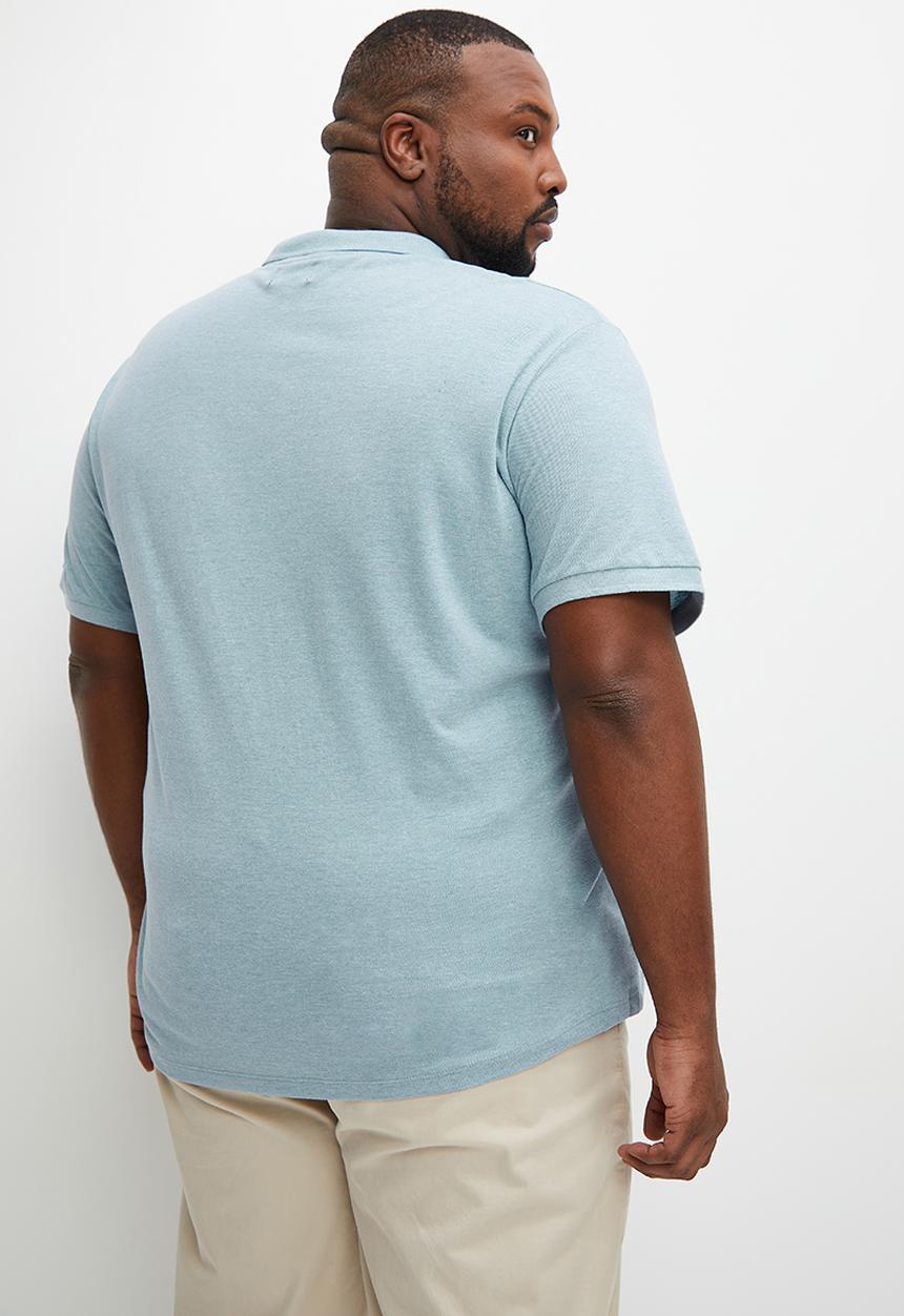 Superbalist - Pique plus slim fit - blue melange