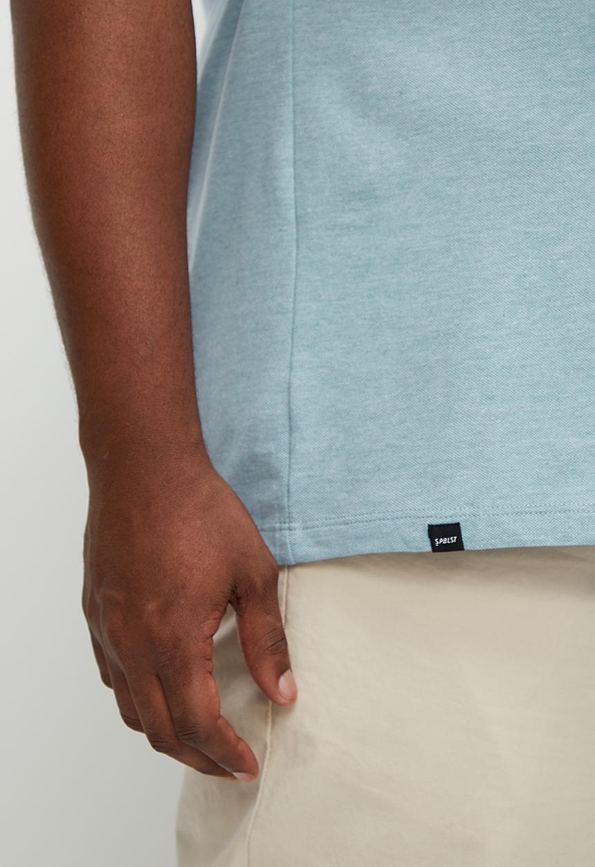 Superbalist - Pique plus slim fit - blue melange