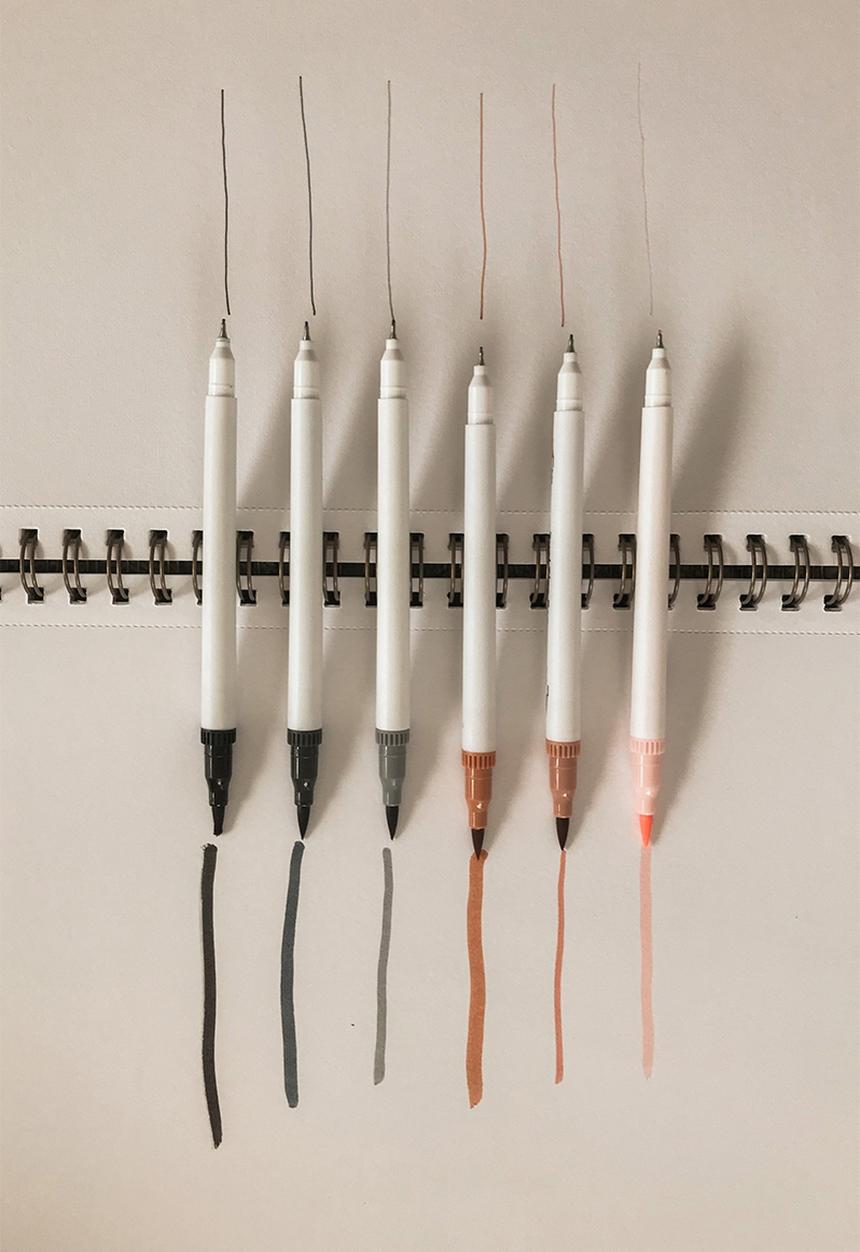 Typo - Dual markers 6 pack - neutral