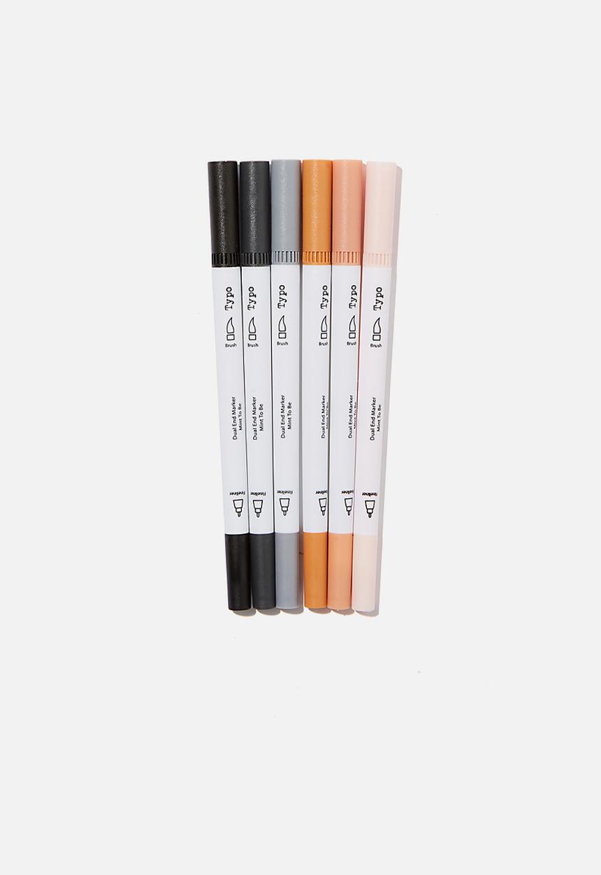 Typo - Dual markers 6 pack - neutral