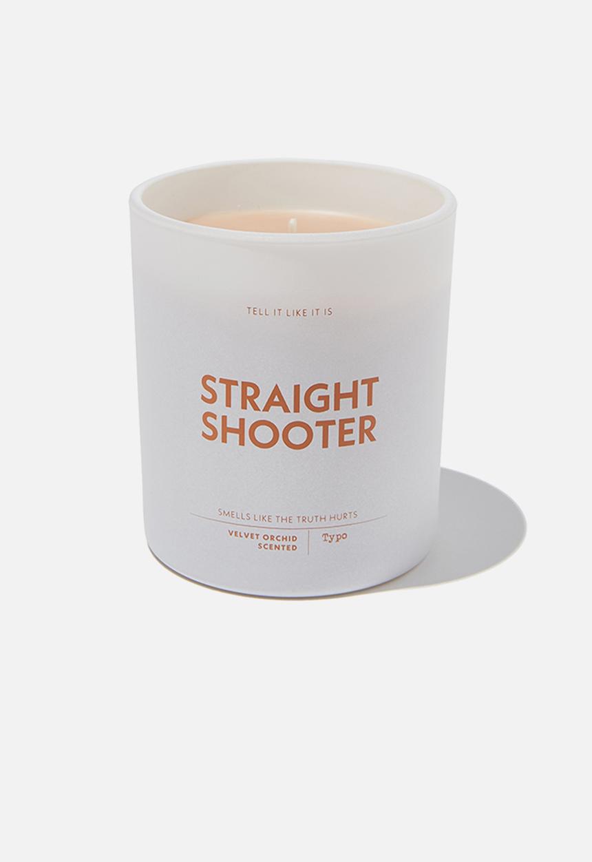 Typo - Tell it like it is candle - driftwood straight shooter