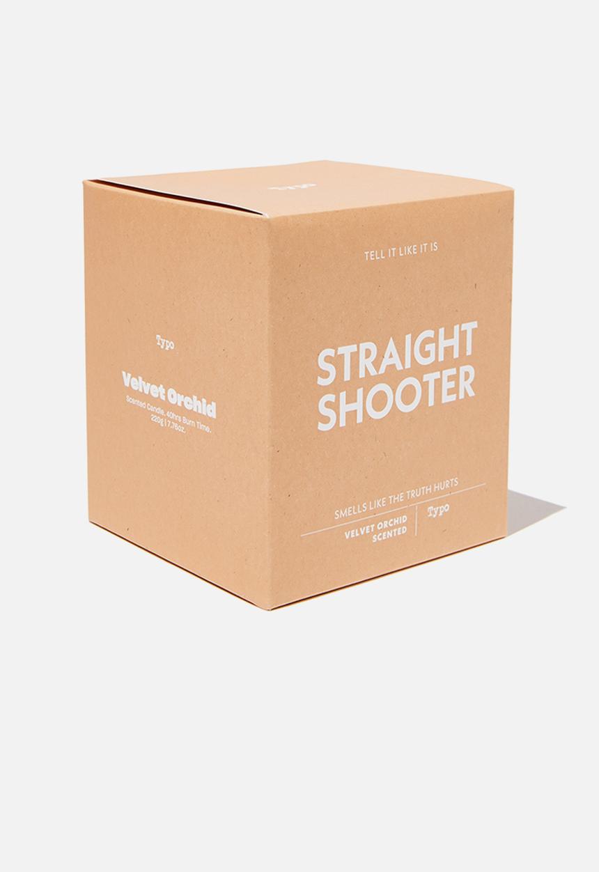 Typo - Tell it like it is candle - driftwood straight shooter