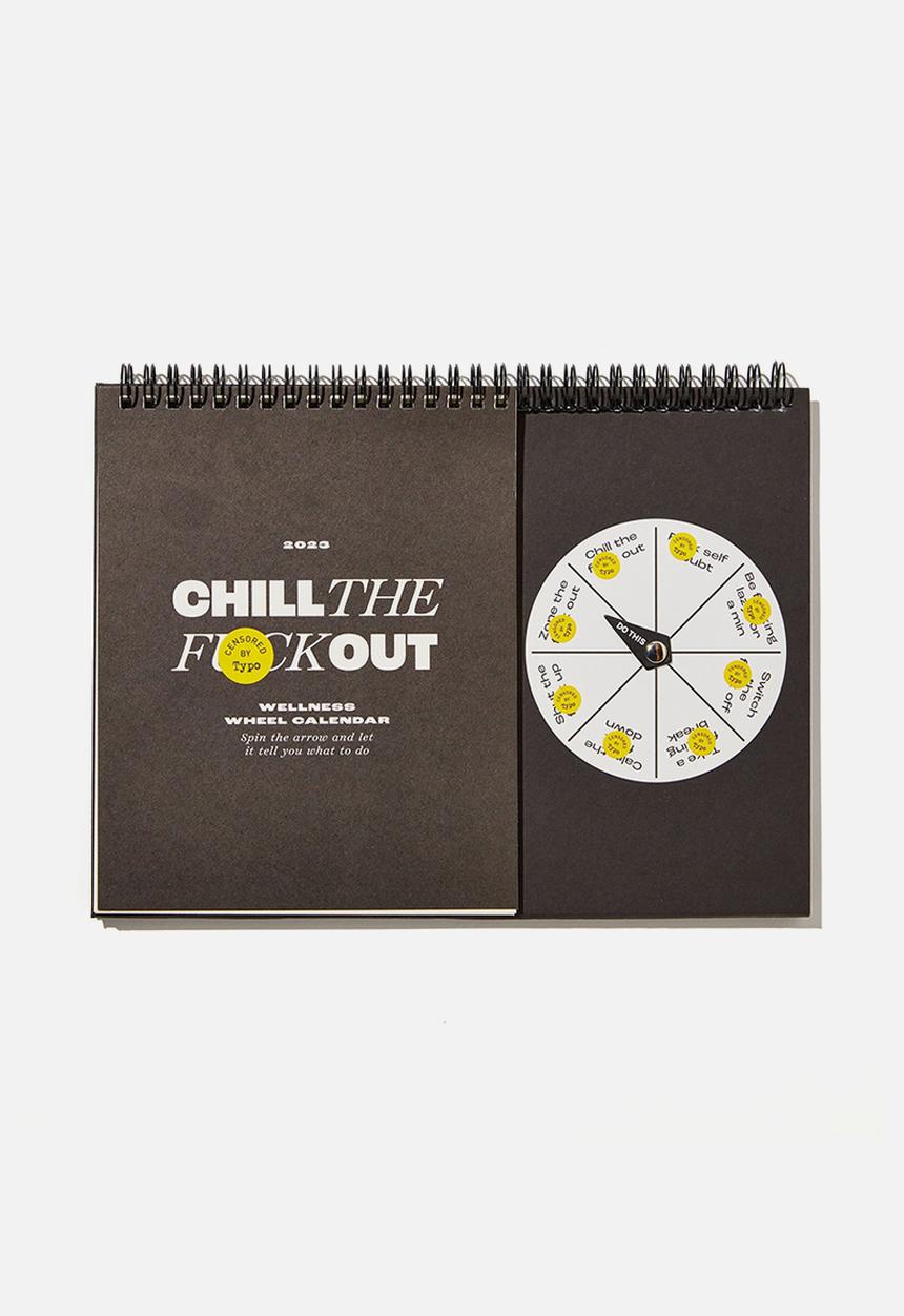 Typo - 2023 spin my wheel calendar - black & white!!