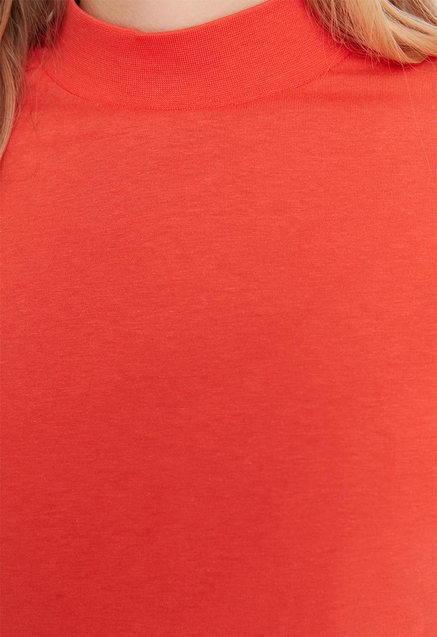 Trendyol - Fitted long sleeve basic top - orange