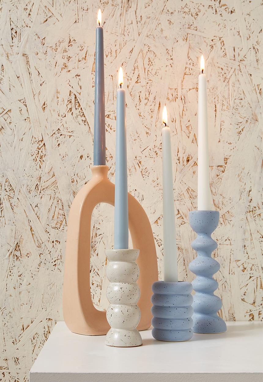 Typo - 4 Pack tapered candles - denim blue