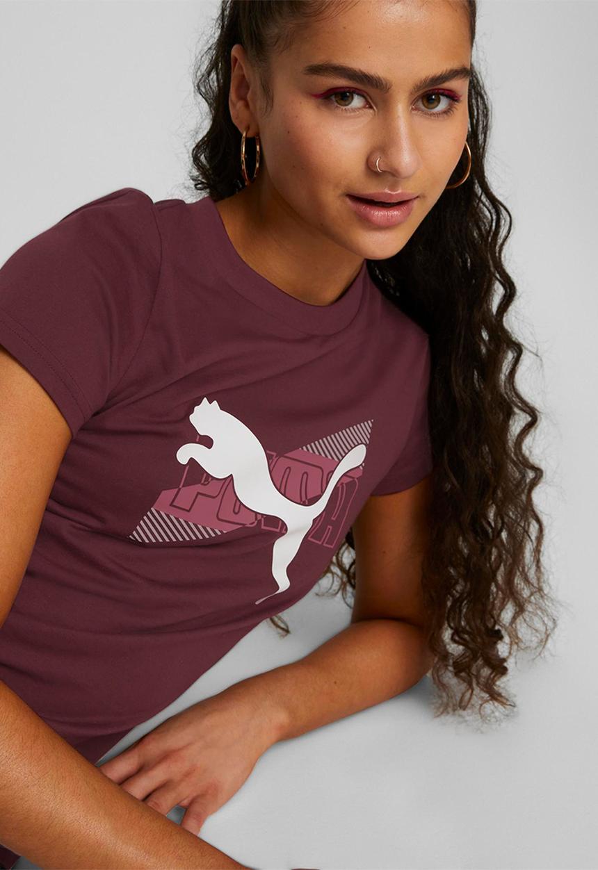 PUMA - Puma power graphic tee - aubergine