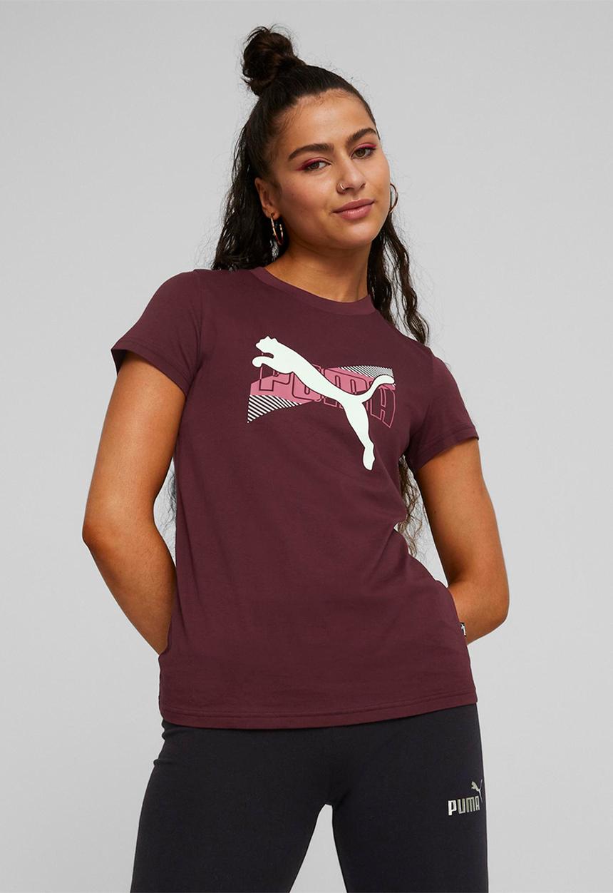 PUMA - Puma power graphic tee - aubergine