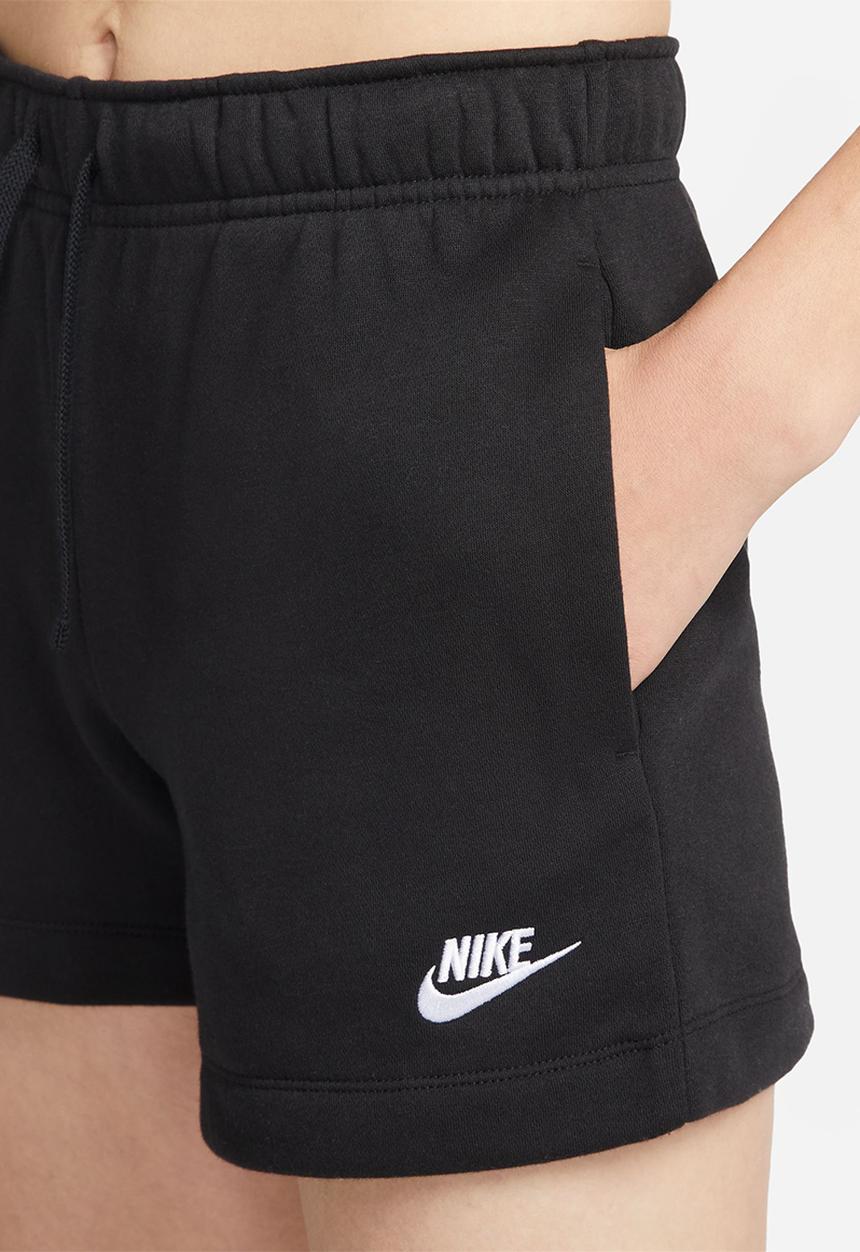 Nike - W nsw club flc mr short - black & white