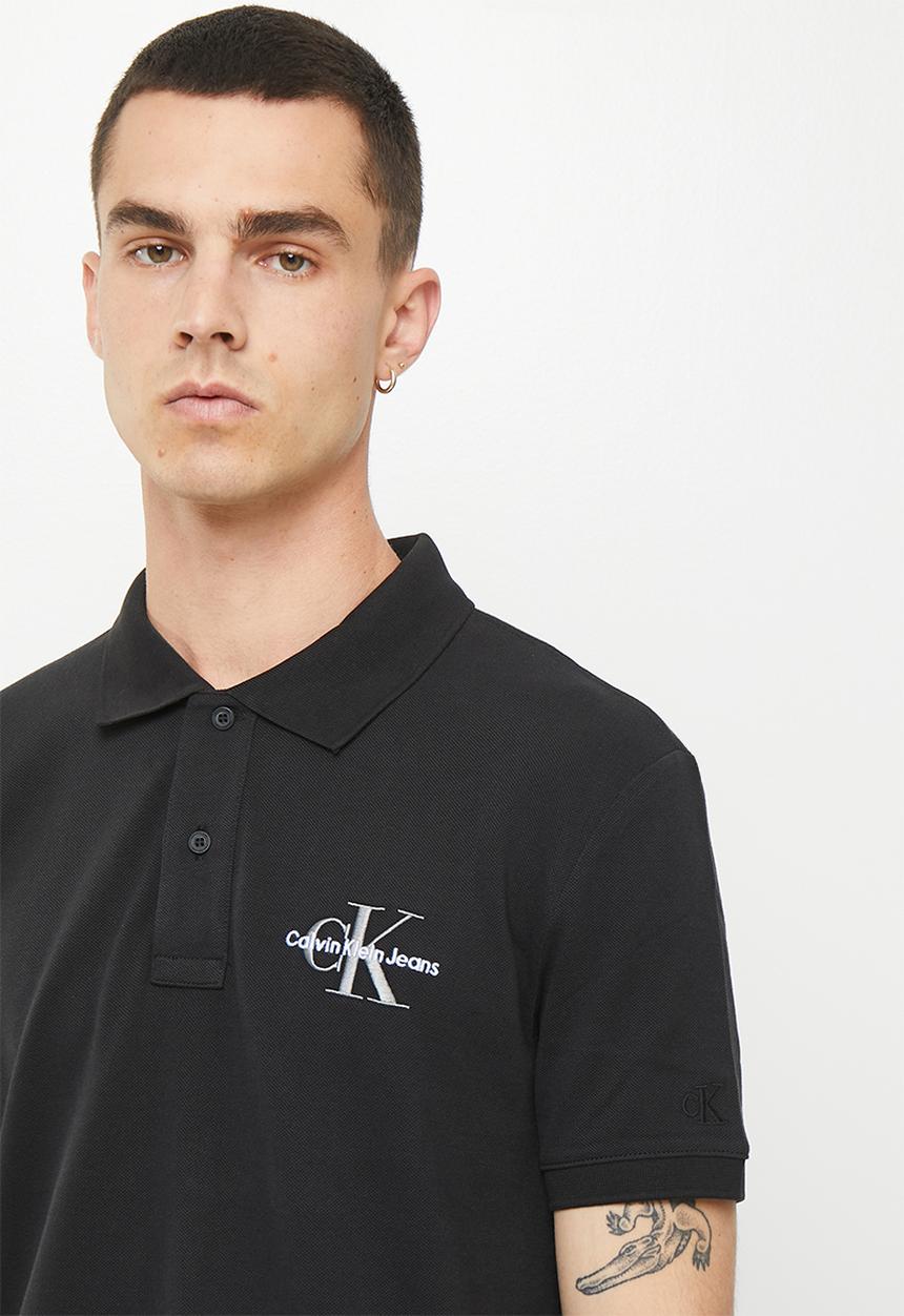 Calvin Klein - Monogram logo polo - ck black 