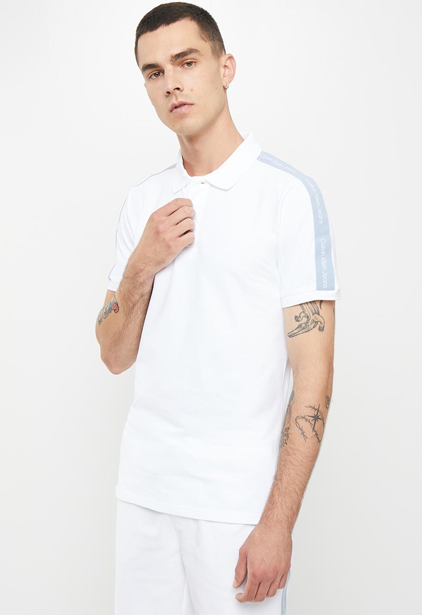 Calvin Klein - Contrast tape polo - bright white