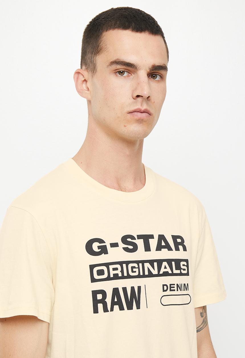 G-STAR - Graphic 8 r t short sleeve - ecru