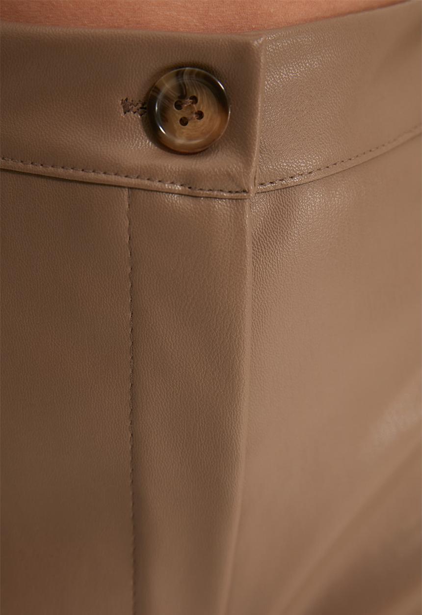 Trendyol - High waist straight cut trousers - mink