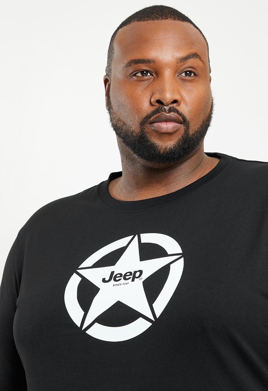 JEEP - Plus star icon print tee - black