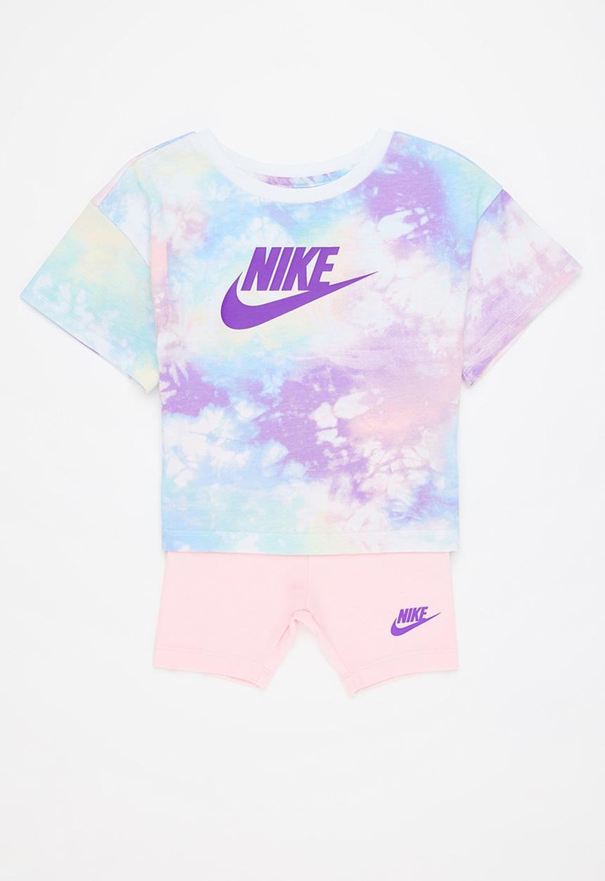 Nike - Nkg hbr boxy tee bike short se - arctic punch