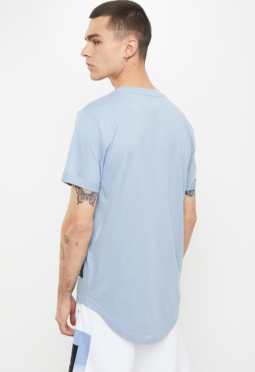 Calvin Klein - Badge turn up sleeve - silver sky