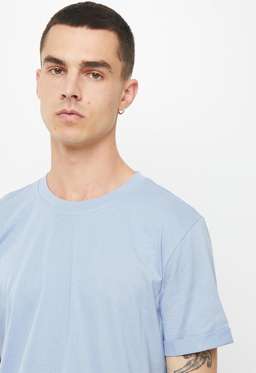 Calvin Klein - Badge turn up sleeve - silver sky