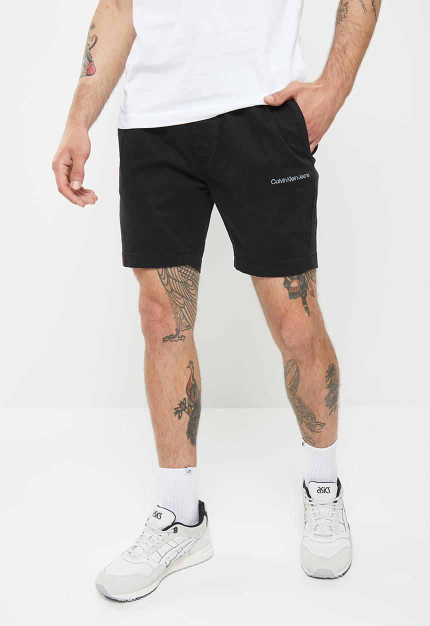 Calvin Klein - Skinny jogger chino short - black