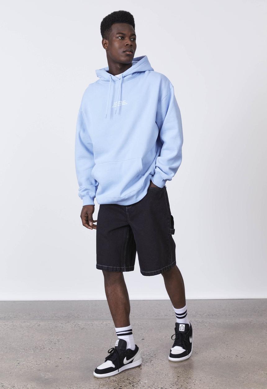 Factorie - Baggy denim short - black