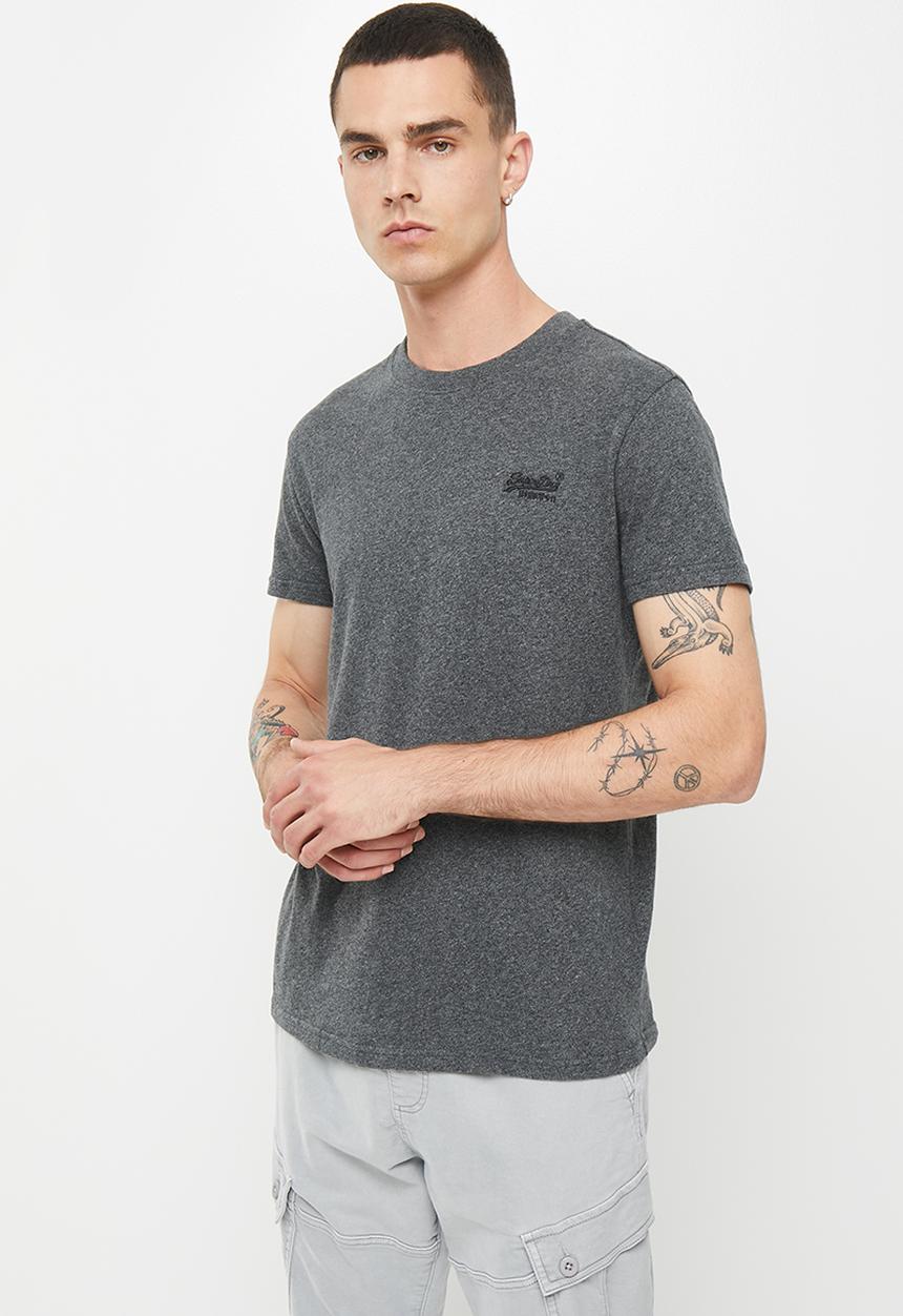 Superdry. - Vintage logo tee - asphalt grit