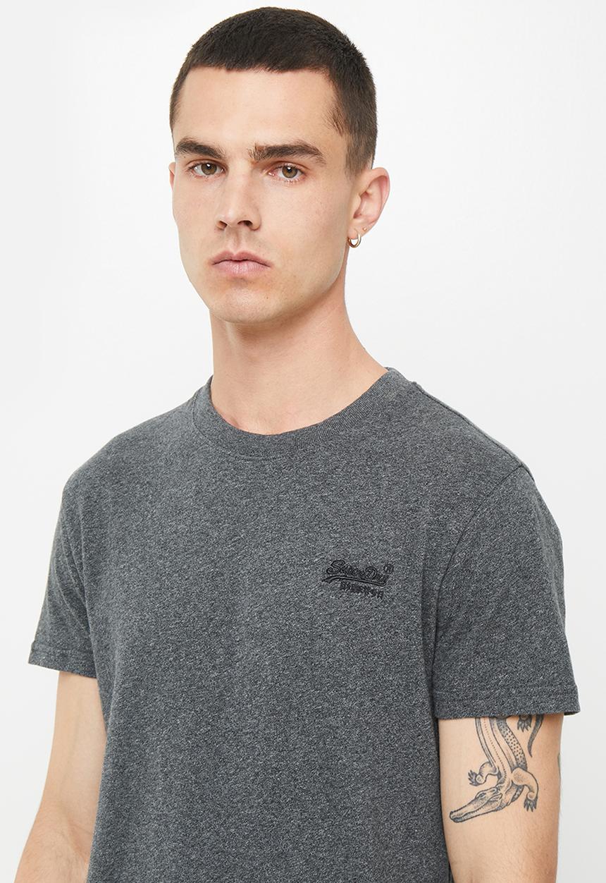 Superdry. - Vintage logo tee - asphalt grit