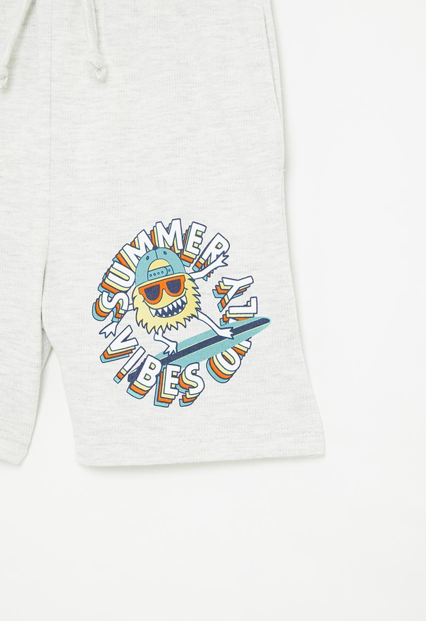 Superbalist - Printed sweat short - grey