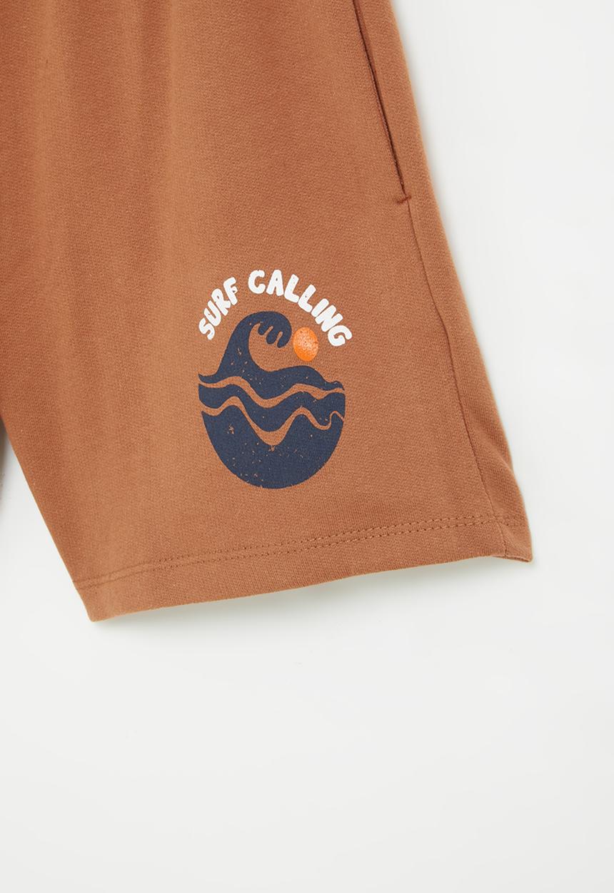 Superbalist - Printed sweat short - ochre