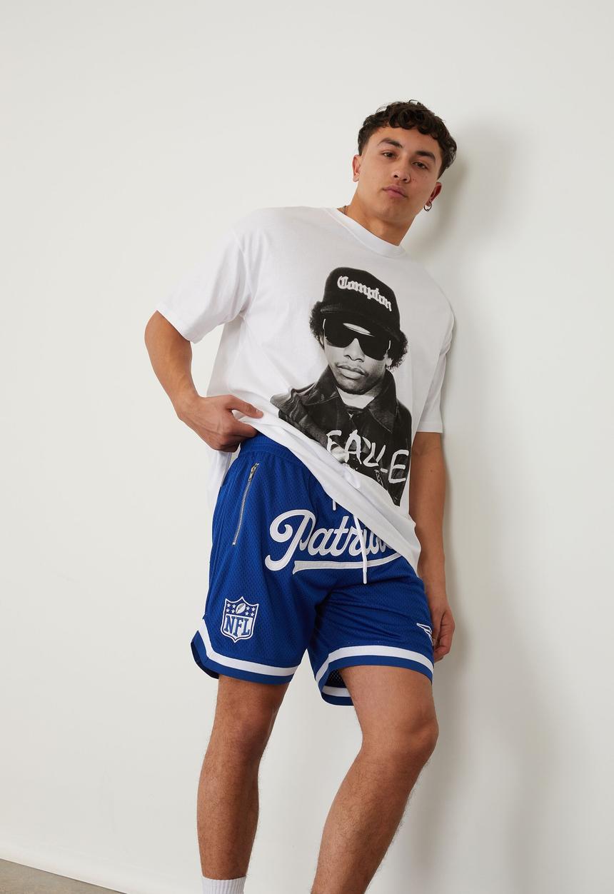 Factorie - Nfl basketball short - lcn nfl royal blue/patriots