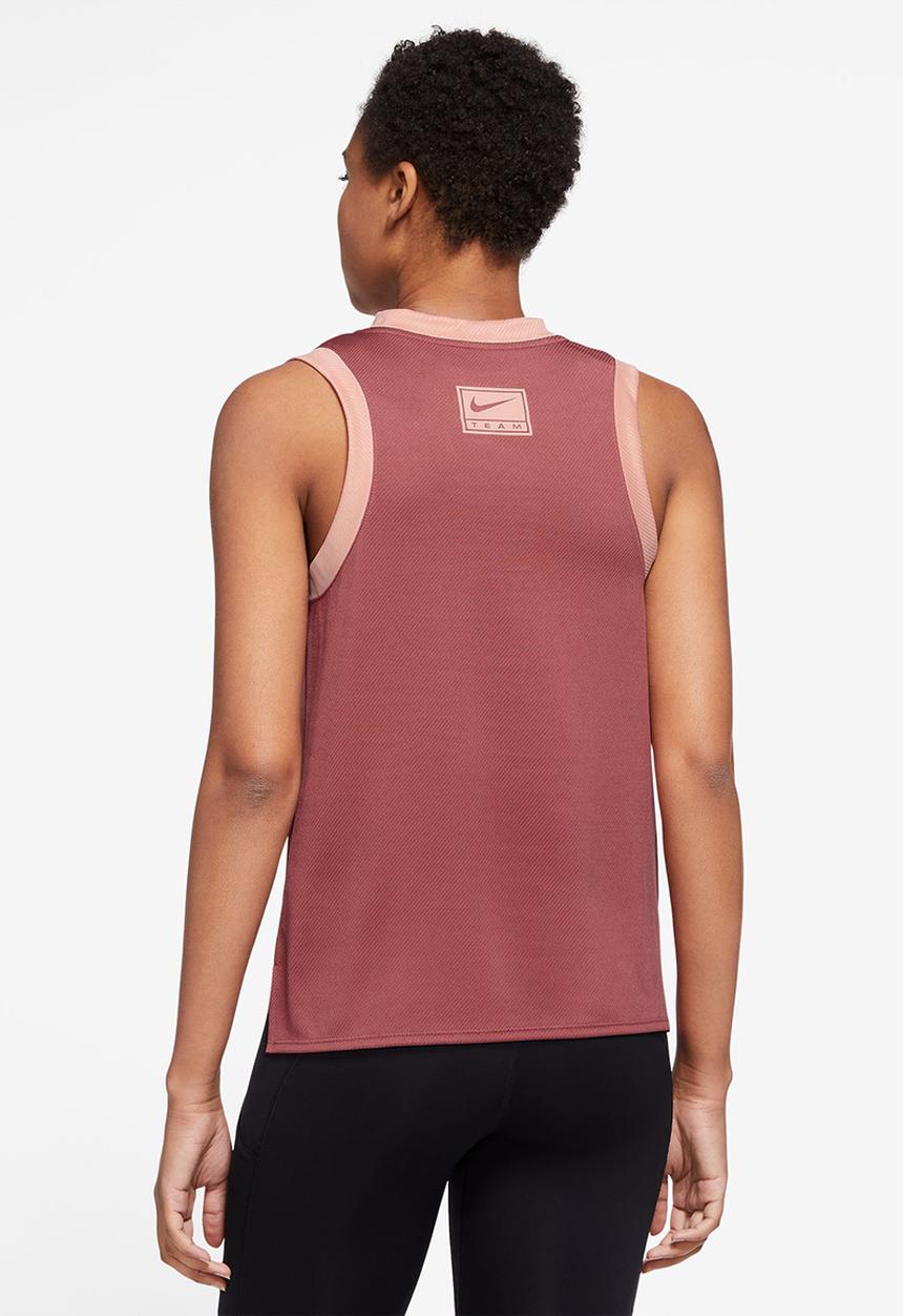 Nike - W nk df swoosh run tank - canyon rust/arctic orange/arctic orange